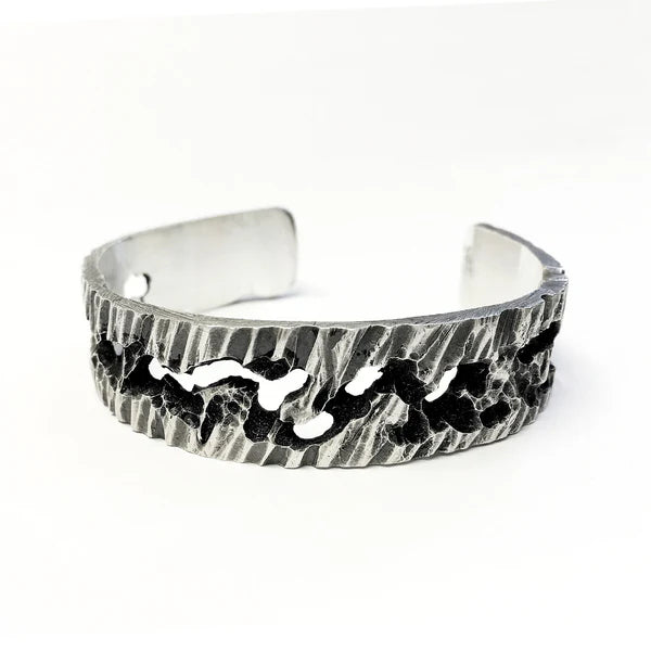 Mukta Solid Silver Bracelet - BX15