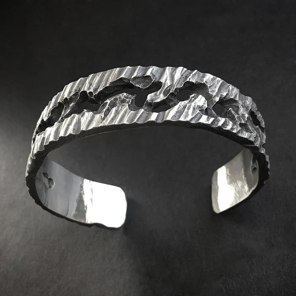 Mukta Solid Silver Bracelet - BX15