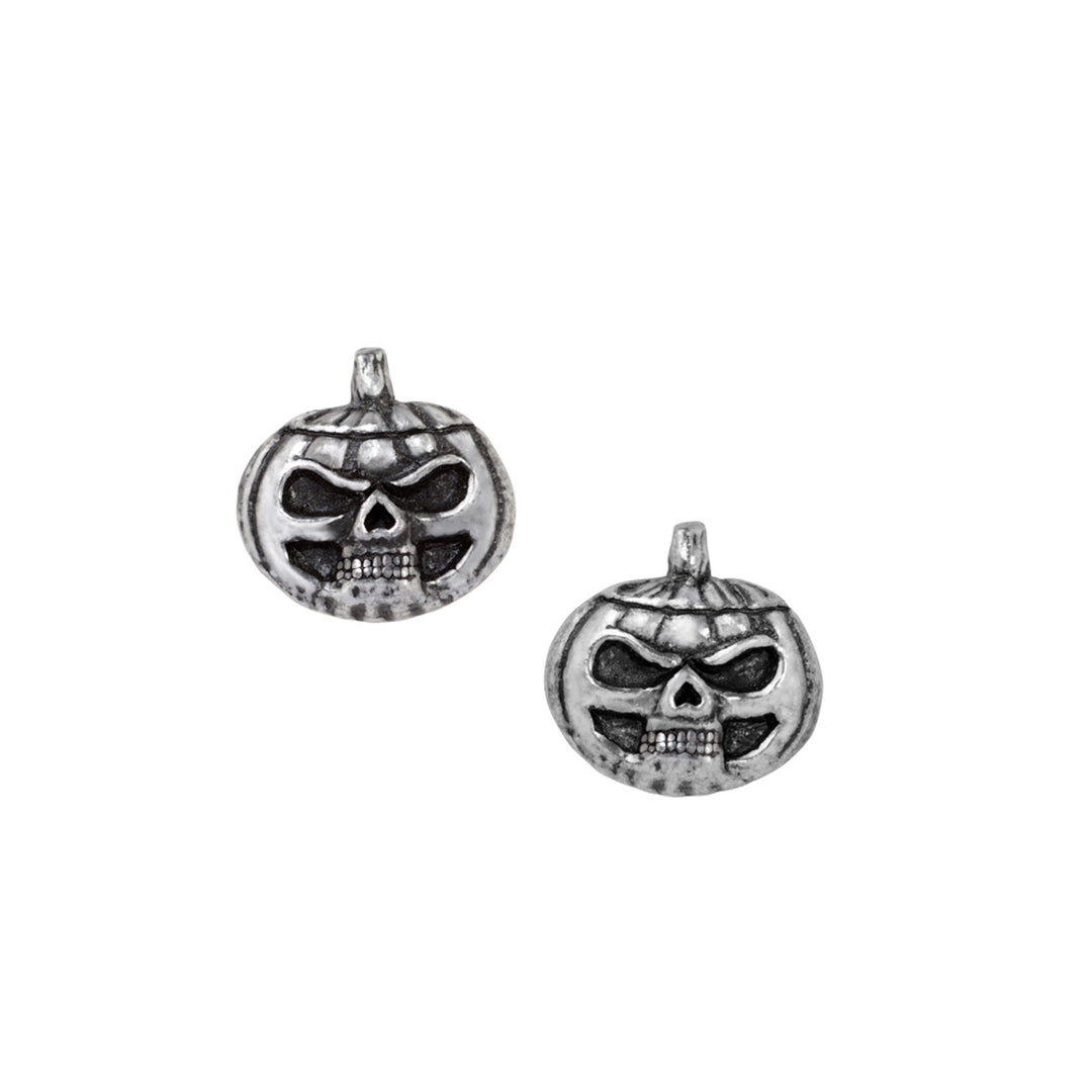 Pumpkin Skull Stud Earrings