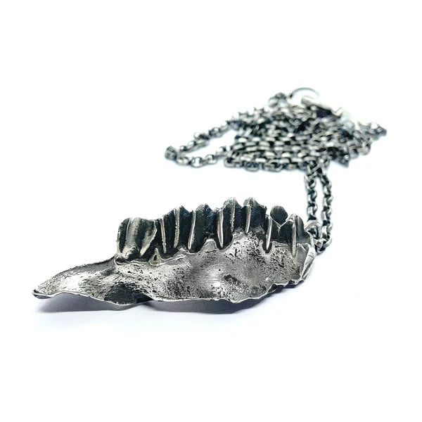 Ulam Silver Jaw Bone Necklace - NC07