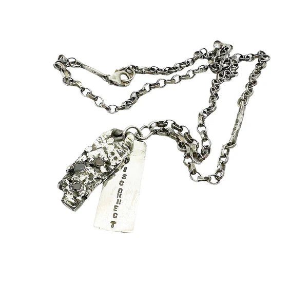 Nuru Solid Silver Pendant Necklace - NX12