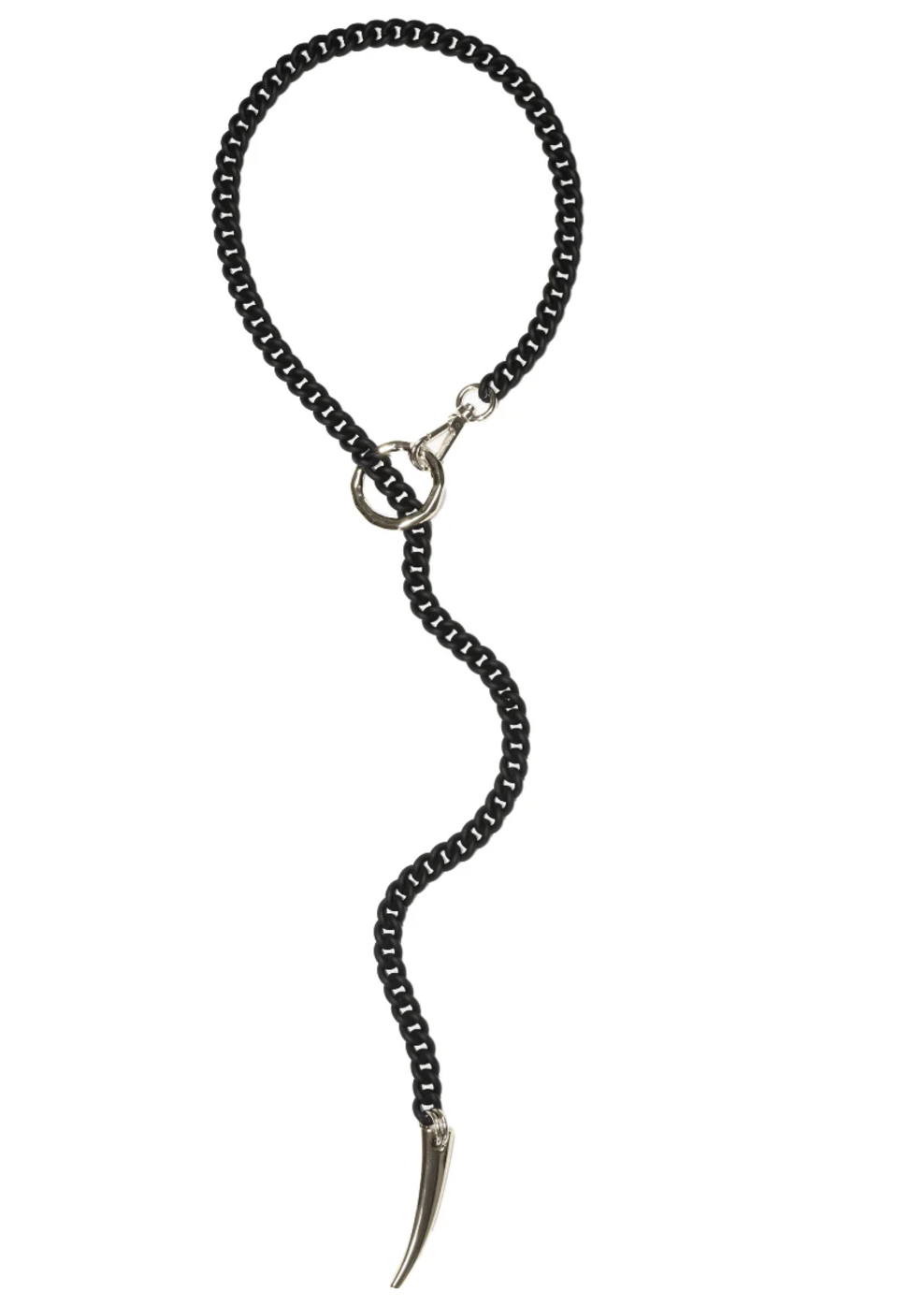 Forbidden Necklace - Black Matte & Silver