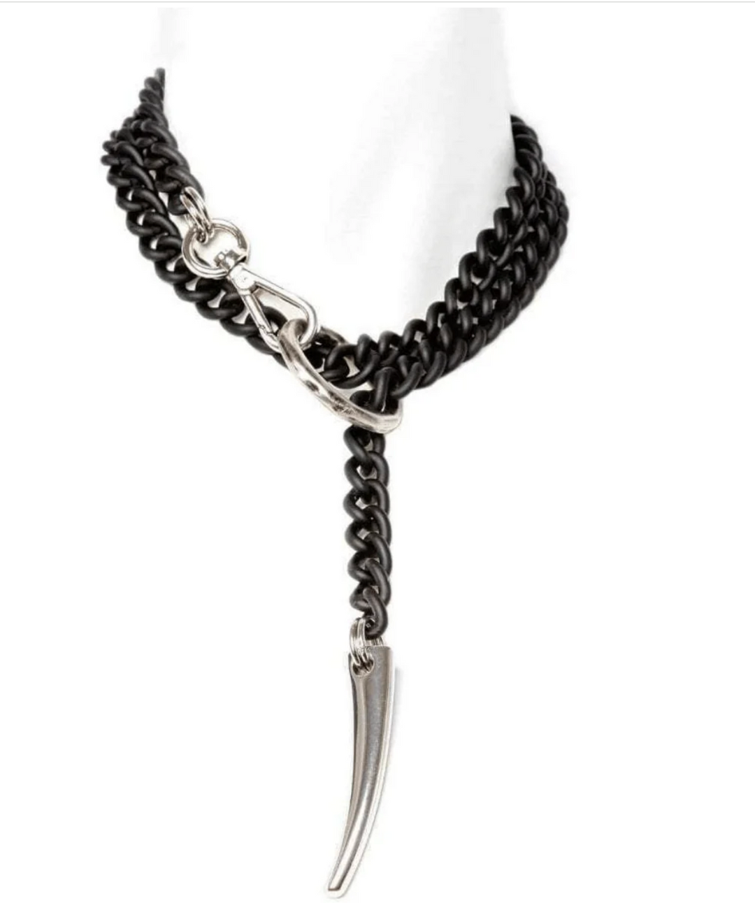 Forbidden Necklace - Black Matte & Silver