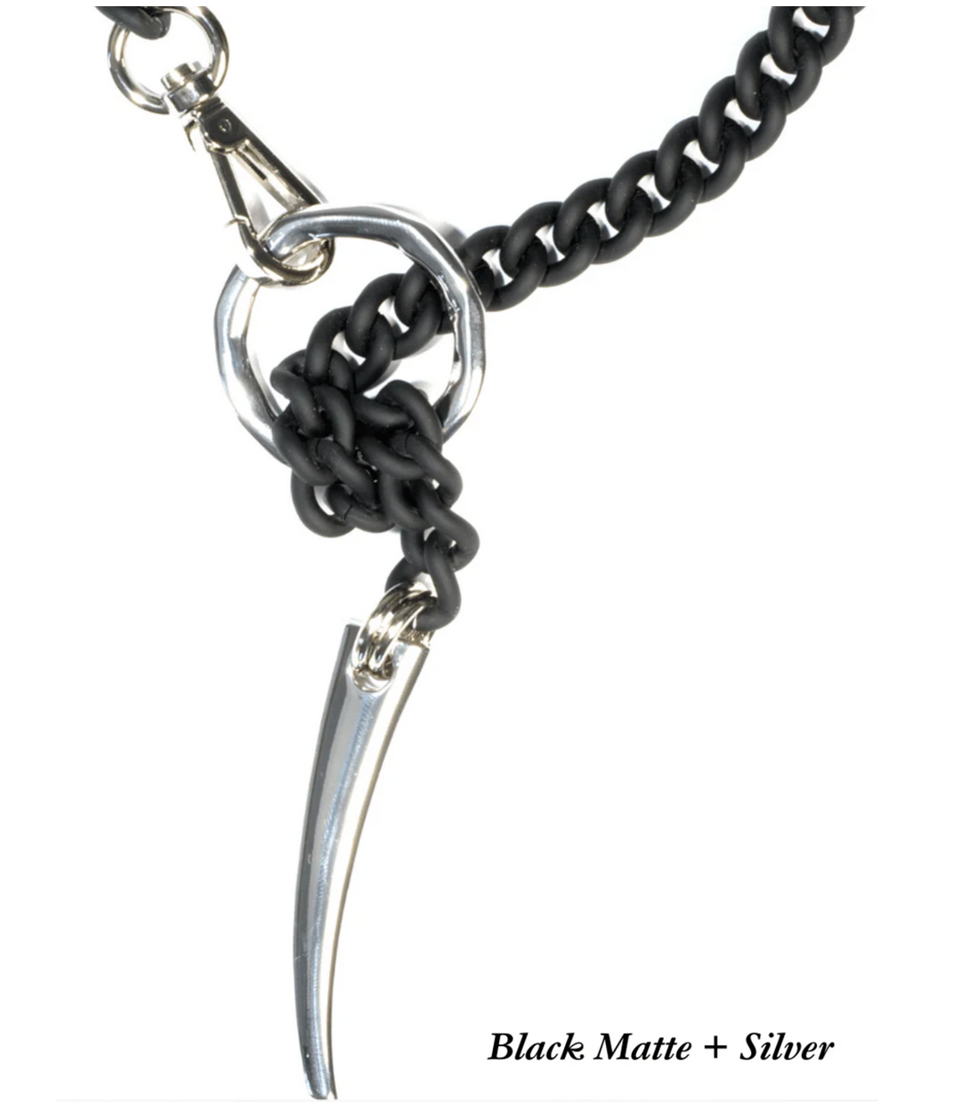 Forbidden Necklace - Black Matte & Silver